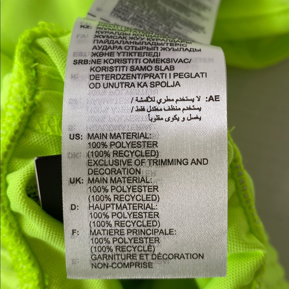 NWT Adidas Pacer Knit High-Rise Shorts 5” | Size M | Neon Green - Picture 4 of 6